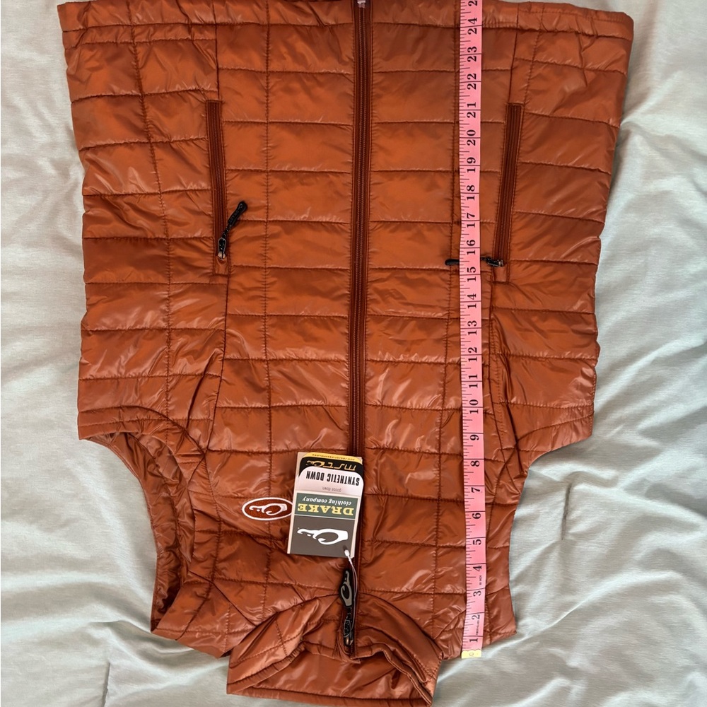 Drake Adult Synthetic Down Vest Orange